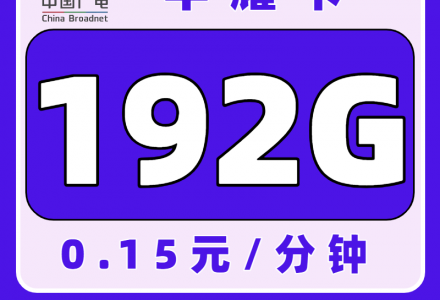 广电芊耀卡19元192G全国通用流量（发全国）-绿港号卡网