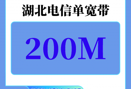 湖北电信599元包1年单宽带200M【不含调试费】-绿港号卡网